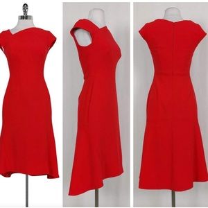 LK Bennett Red Midi Dress
